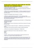 WATER SAFETY INSTRUCTOR CORE EXAMS SET 2025&sol;2026 QUESTIONS WITH ANSWERS RATED A&plus;