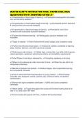 WATER SAFETY INSTRUCTOR FINAL PAPER 2025&sol;2026 QUESTIONS WITH ANSWERS RATED A&plus;
