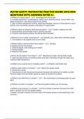 WATER SAFETY INSTRUCTOR PRACTICE EXAMS 2025&sol;2026 QUESTIONS WITH ANSWERS RATED A&plus;