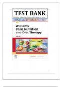 TEST BANK For Williams Basic  Nutrition and Diet Therapy 16th  Edition by Staci Nix&comma; All 23 Chapters  Covered&comma; Verified Latest Edition 2025