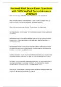 Rockwell Real Estate Exam Questions with 100&percnt; Verified Correct Answers 2025&sol;2026