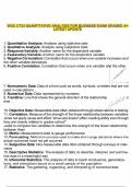 WGU C723 QUANTITATIVE ANALYSIS FOR BUSINESS EXAM GRADED A&plus; LATEST UPDATE