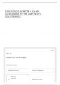 FSO&sol;FSNCO WRITTEN EXAM QUESTIONS WITH COMPLETE SOLUTIONS&excl;&excl;