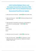 CHFM Verified Multiple Choice and  Conceptual Actual Exam Questions With  Reviewed 100&percnt; Correct Detailed Answers   Guaranteed Pass&excl;&excl;Current Update