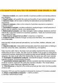 C723 QUANTITATIVE ANALYSIS FOR BUSINESS EXAM GRADED A&plus; 2025