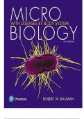 Test Bank for Microbiology with Diseases by Body System 5th Edition &vert; Bauman &vert; ISBN 9780134477206 &vert; All 26 Chapters &vert; Complete Verified 2025 Edition