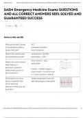 SAEM Emergency Medicine Exams QUESTIONS AND ALL CORRECT ANSWERS 100&percnt; SOLVED AND GUARANTEED SUCCESS