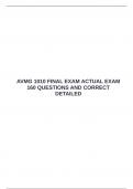 AVMG 1010 FINAL EXAM ACTUAL EXAM 160 QUESTIONS AND CORRECT DETAILED
