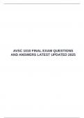  AVSC 1010 FINAL EXAM QUESTIONS AND ANSWERS LATEST UPDATED 2025 &emsp;