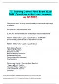 TCI Training Cornell Final Exam 2025 2026&period; Questions with correct answers&period;  A&plus; GRADED&period; 