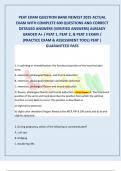 PEAT EXAM QUESTION BANK NEWEST 2025 ACTUAL  EXAM WITH COMPLETE 600 QUESTIONS AND CORRECT  DETAILED ANSWERS &lpar;VERIFIED ANSWERS&rpar; ALREADY  GRADED A&plus; &sol; PEAT 1&comma; PEAT 2&comma; & PEAT 3 EXAM &sol;  &lpar;PRACTICE EXAM & ASSESSMENT TOOL&rpar; PEAT &vert;  GUARANTEED PASS