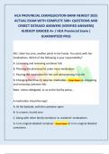 HCA PROVINCIAL EXAMQUESTION BANK NEWEST 2025  ACTUAL EXAM WITH COMPLETE 500&plus; QUESTIONS AND  CRRECT DETAILED ANSWERS &lpar;VERIFIED ANSWERS&rpar;  ALREADY GRADED A&plus; &sol; HCA Provincial Exam &vert;  GUARANTEED PASS 