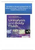 Test Bank For Urinalysis and Body Fluids&comma; 7th Edition By Susan Strasinger&vert;9780803675827&vert; All Chapters 1-17&vert; LATEST