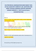 HCA PROVINCIAL EXAMQUESTION BANK NEWEST 2025  ACTUAL EXAM WITH COMPLETE 120&plus; QUESTIONS AND  CRRECT DETAILED ANSWERS &lpar;VERIFIED ANSWERS&rpar;  ALREADY GRADED A&plus; &sol; HCA Provincial Exam &vert;  GUARANTEED PASS