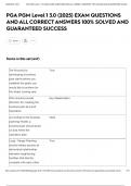 PGA PGM Level 1 3&period;0 &lpar;2025&rpar; EXAM QUESTIONS AND ALL CORRECT ANSWERS 100&percnt; SOLVED AND GUARANTEED SUCCESS