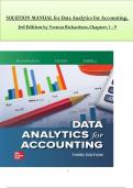 SOLUTION MANUAL for Data Analytics for Accounting&comma; 3rd Edition by Vernon Richardson&comma; Chapters 1 - 9 &lpar;Graded A&plus;&rpar;