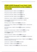 SNHD AEMT Protocol Exam Study Guide  UPDATED QUESTIONS AND CORRECT  ANSWERS