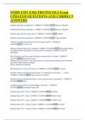 SNHD EMT EMS PROTOCOLS Exam  UPDATED QUESTIONS AND CORRECT  ANSWERS