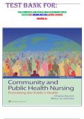 TEST BANK FOR&colon; FOR COMMUNITY AND PUBLIC HEALTH NURSING TENTH EDITION BY CHERIE RECTOR LATEST UPDATE  GRADED A&plus;