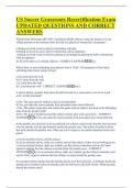 US Soccer Grassroots Recertification Exam  UPDATED QUESTIONS AND CORRECT  ANSWERS