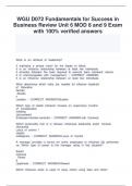 WGU D072 Fundamentals for Success in Business Review Unit 6 MOD 8 and 9 Exam with 100