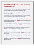 Heart Code BLS TEST Exam Questions And Answers  Verified 100&percnt; Correct 