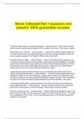 Illinois Volleyball Part 1 questions and answers 100&percnt; guaranteed success