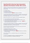 HeartCode BLS &lpar;American Heart Association&rpar;  Questions And Answers Verified 100&percnt; Correct