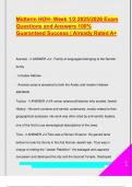 Midterm HOH- Week 1&sol;2 2025&sol;2026 Exam  Questions and Answers 100&percnt;  Guaranteed Success &vert; Already Rated A&plus; 
