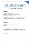 TF-CBT CERTIFICATION EXAM 2025 &ndash; ACTUAL QUESTIONS AND CORRECT ANSWERS WITH EXPERT RATIONALES &vert; A&plus; GRADED & VERIFIED