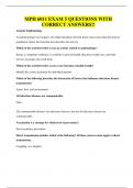 MPH 6011 EXAM 5 QUESTIONS WITH CORRECT ANSWERS&excl;&excl;