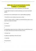 MPH 6011 EXAM QUESTIONS WITH CORRECT ANSWERS&excl;&excl;
