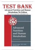 Advanced Nutrition and Human Metabolism 7th Edition - Test Bank by Gropper&comma; Smith&comma; & Carr &lpar;ISBN&colon; 9781305627857&rpar;