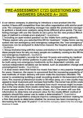 PRE-ASSESSMENT C723 QUESTIONS AND ANSWERS GRADED A&plus; 2025&period;