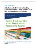 TEST BANK For Safe MaternIty & PedIatrIc NurSIng Care ThIrd EdItIon LateSt VerSIon 2025 &lbrack;A&plus;&rsqb; All ChapterS Fully Covered by Luanne LInnard-Palmer Edd MSN RN CPN &lpar;Author&rpar;&comma; GlorIa HaIle CoatS RN MSN FNP &lpar;Author&rpar;