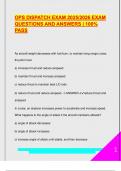 OPS DISPATCH EXAM 2025&sol;2026 EXAM  QUESTIONS AND ANSWERS &vert; 100&percnt;  PASS 