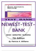 TEST BANK&colon; Basic Geriatric Nursing&comma; 7th Edition by Patricia  A&period; Williams 