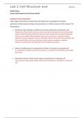 BIO 201L Lab 2 Cell Structure and Function SUMMER 2025