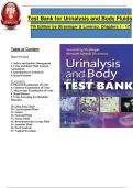 Test Bank For Urinalysis and Body Fluids&comma; 7th Edition By Susan Strasinger&vert;9780803675827&vert; All Chapters 1-17&vert; LATEST