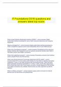 IT Foundations D316 questions and answers latest top score&period;