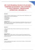 RN VATI PHARMACOLOGY EXAM 2025 &vert; VERIFIED QUESTIONS AND ANSWERS &vert; LATEST EDITION &vert; PROFESSOR APPROVED &vert; GRADED A&plus;