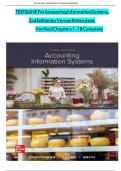 TEST BANK For Accounting Information Systems 4th Edition by Vernon Richardson&comma; Verified Chapters 1 - 17&comma; Complete