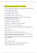 Security Guard Exam A&plus; Pass