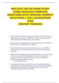 WGU D357 DEI OA EXAM STUDY  GUIDE 2025&sol;2026 COMPLETE  QUESTIONS WITH VERIFIED CORRECT  SOLUTIONS &vert;&vert; 100&percnt; GUARANTEED  PASS   <RECENT VERSION> 
