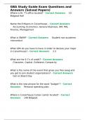 GBA Study Guide Exam Questions and Answers &lpar;Solved Papers&rpar;&period;