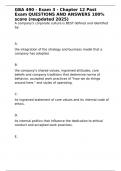 GBA 490 - Exam 3 - Chapter 12 Past Exam QUESTIONS AND ANSWERS 100- score &lpar;reupdated 2025&rpar;&period;