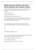  Florida 2-40 Health Insurance licensing exam Q& A with complete solution&period; It covers key topics such as group health policies&comma; AD&D&comma; disability income&comma; Medicare&comma; Medicaid&comma; insurance provisions&comma; and policy clauses&period;