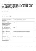 Firefighter 1 & 2 &lpar;2025&rpar; EXAM QUESTIONS AND ALL CORRECT ANSWERS 100&percnt; SOLVED AND GUARANTEED SUCCESS