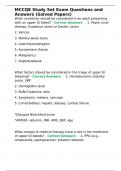 MCCQE Study Set Exam Questions and Answers &lpar;Solved Papers&rpar;