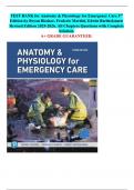 TEST BANK for Anatomy & Physiology for Emergency Care 3rd  Edition by Bryan Bledsoe&comma; Frederic Martini&comma; Edwin Bartholomew  Revised Edition 2025-2026&period; All Chapters Questions with Complete  Solution&period;  A&plus; GRADE GUARANTEED&period; 